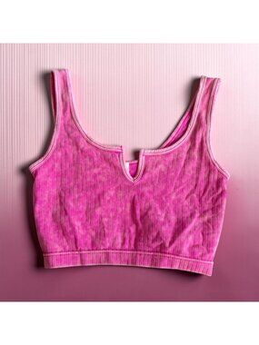 ZENANA Pink Neon Bra Bralette Size L/XL Womens
